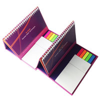 Calendrier de bureau personnalisé promotionnel 2026 2027 avec bloc-notes adhésif