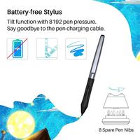 Tablette de dessin numérique portable Huion HS610, zone de travail de 10*6,25 pouces pour la conception et autres accessoires informatiques