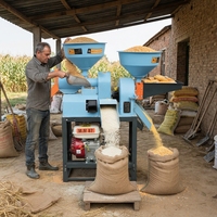 Strosen Machine à riz combinée 4 en 1, Moulin à riz, Broyeur, Moulin à maïs, Automatique