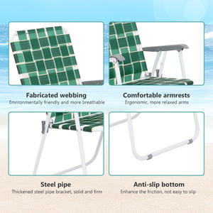 شبكة شبكة ويب خفيفة الوزن قابلة للطي في الهواء الطلق للتخييم في الحديقة مع حزام كتف PP - Product Image 5