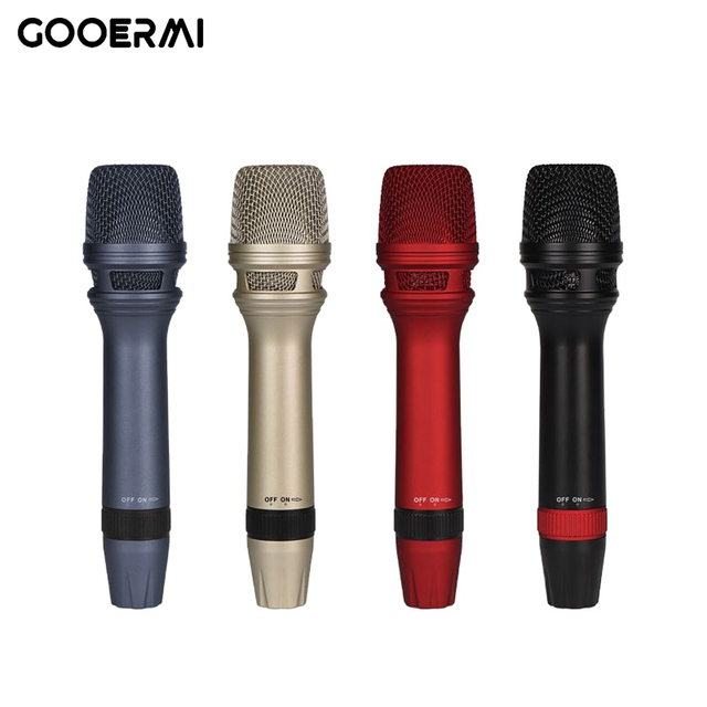 MIM-F10 Wired Dynamic Cardioid XLR Microphone Metal Handheld with Cardioid Polar Pattern for Conference Live Recording Gaming