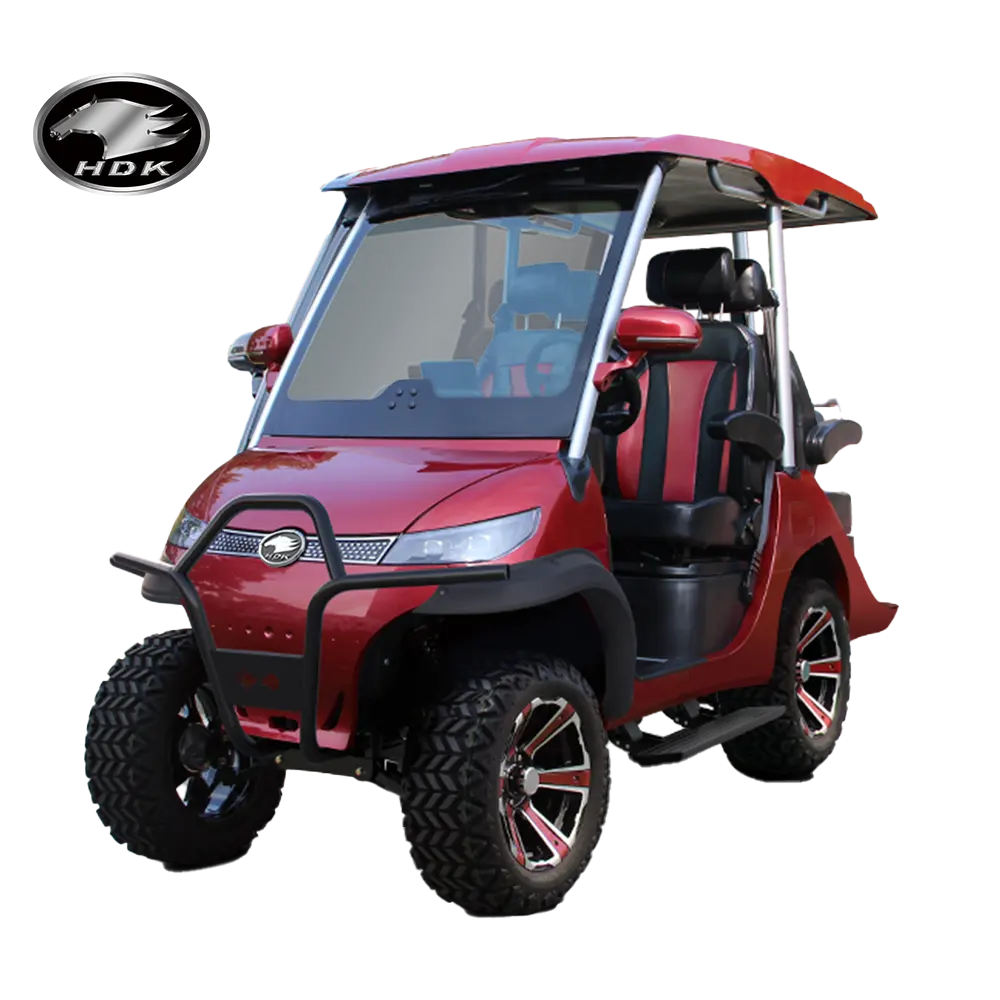 Venta al por mayor nuevo diseño de lujo Club Mini coche Golf Buggy HDK EVOLUTION carros de golf eléctricos para la venta 4 asientos 48V Utv accesorios 5-7h