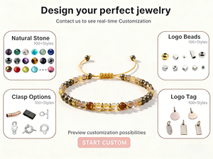 Healing Crystal 3-4mm Natural Stone Braided <b>Bracelet</b>, <b>Adjustable</b> Jewelry for Boutiques & Daily Wear - Product Image 2