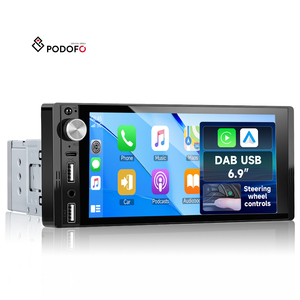 Reproductor MP5 para Auto Podofo de 6.9 Pulgadas, Autoradio IPS con Carplay Inalámbrico y Android Auto, DAB, SWC, DVR, Tipo C, USB, ODM - Product Image 1