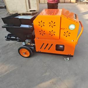 Pompe à mortier <span class=keywords><strong>électrique</strong></span> diesel pour pulvérisation de ciment mural, machine à béton, pulvérisateur de stuc, machine à pulvériser et mélangeur de mortier avec trémie de 80L - Product Image 2