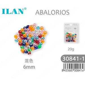 Perline Ilan Abalorios 6mm colori misti 20g per la creazione di gioielli - Product Image 1