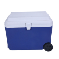 Glacière AS5000 50L en Plastique Isolée Grande Taille Personnalisée pour Thon, Mousse Styrofoam avec Roues