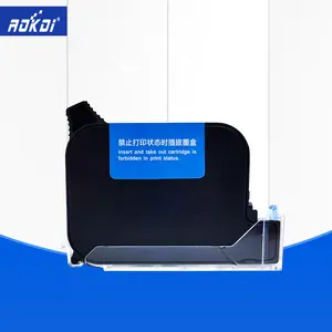 Aokdi-cartucho de tinta solvente tipo A para impresora Hp, 12,7mm, color negro, resistente al agua, para usar en impresora de secado rápido