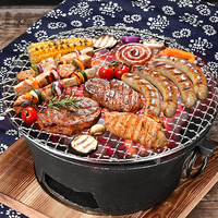 Gril de table Offre Spéciale en fonte Gril à charbon de bois Style japonais Hibachi Grill Portable Barbecue Poêle Net
