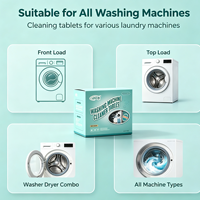 Tablettes nettoyantes pour lave-linge, détartrant en profondeur, désodorisant, détachant, tablettes nettoyantes pour lave-linge