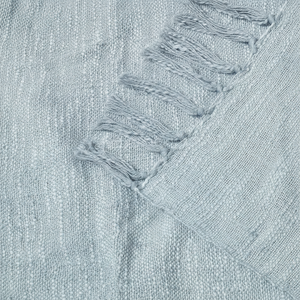 Sofá de algodón tejido a mano de primera calidad, manta de telar manual sostenible gris, textura suave elaborada por un indio experto - Product Image 1