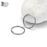 Anneau de nez articulé en titane G23 pour piercing septum, boucles d'oreilles créoles gothiques, piercings pour lèvre, oreille, cartilage et hélix