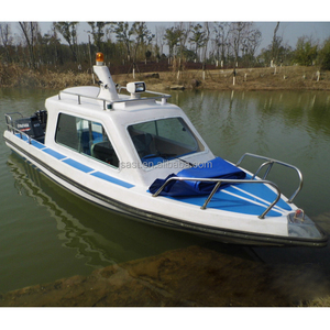 Cool Design 5.2m Loisirs Fibre de Verre Bateau à Huit Places Bateau de Luxe de Pêche avec Console Centrale 60 hp Lake Patrol avec Cabine - Product Image 2