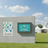 Affichage numérique extérieur LCD 4K IPS de 55 pouces résistant aux intempéries, montage mural, indice IP65, 3000 cd/m², lisible en plein soleil, publicité