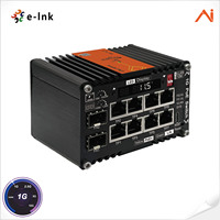 Mini-commutateur Ethernet PoE+ industriel intelligent géré par IA avec système de surtension, 8 ports PoE+ et 2 ports Uplink 10/100/1000Base-T