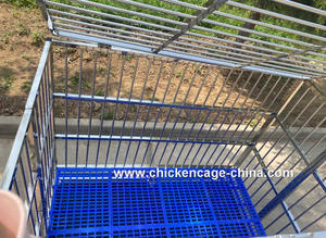 قفص قابل للتكديس من الفولاذ المقاوم للصدأ 304 بتصميم عصري مع صينية قابلة للإزالة وصينية بلاستيكية للكلاب الكبيرة - حامل للحيوانات الأليفة - Product Image 5