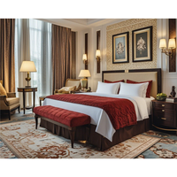 Ensembles de meubles de chambre à coucher en bois classiques de luxe pour appartement hospitalité 5 étoiles personnalisée pour les chambres de motel à chaîne
