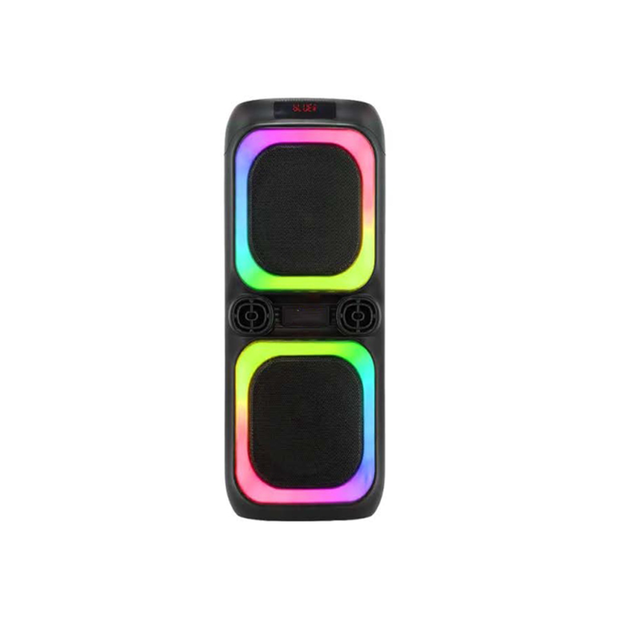 New Dual 8-inch Portable Bluetooth Speaker Outdoor Karaoke Dual Speaker Dazzling Lights