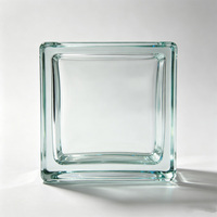 Bloc de verre massif, brique de verre massif pour la décoration de cloisons, bloc de verre massif sur mesure, fourniture d'usine