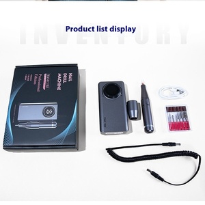 Rechargeable Electric Nail Drill Portable Polisher Ceramic Steel Metal Bits Low Noise <b>UK</b> US Plug Manicure Machine Wholesale - Product Image 4