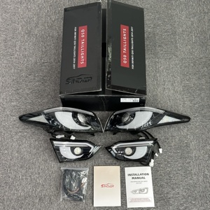 Conjunto de Luces Traseras LED Animadas SINDAR para Infiniti Q50 2013-2017, LHD + RHD, Personalizables, Estilo Ojo de Halcón, Nuevas - Product Image 1