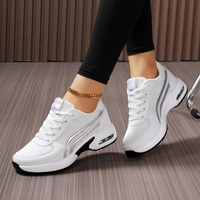 Chaussures de course minimalistes pour femmes, baskets de marche et de jogging en maille respirante, athlétiques, à lacets, rehaussantes, épaisses, été-printemps