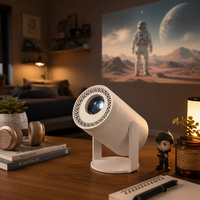 Nouveau mini projecteur LCD JUNUO 720P 200 ANSI Android 14 Smart Home Cinema avec WiFi 6 Bluetooth 5.2 et LED 50 000H