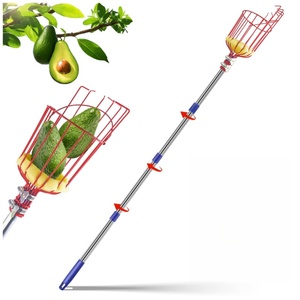 Herramienta para recoger frutas con cesta y mango largo, herramienta para recoger manzanas y naranjas con cesta ajustable de 35 a 65 pulgadas para aguacates - Product Image 1