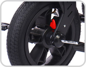 Vélo de course pour enfants à <span class=keywords><strong>3</strong></span> <span class=keywords><strong>roues</strong></span> en caoutchouc Tricycle pour enfants de 12 pouces avec tige de poussée Trike pour enfants avec certificat CE pour l'intérieur et l'extérieur - Product Image 5