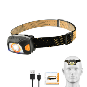 600 lumens có thể sạc lại Led Đèn Pha <span class=keywords><strong>2025</strong></span> cắm trại USB đèn pha đèn pin không thấm nước dài phạm vi ánh sáng có thể sạc lại đèn pha - Product Image 1