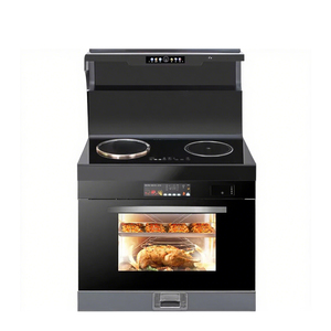Cuisinière multifonction intelligente intégrée, cuisinière électrique à 2 brûleurs avec four et hotte intégrés, acier inoxydable, usage domestique - Product Image 1