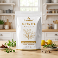 Individuell Bedruckte Premium Matte Folien-Verpackung für Lebensmittel, Tee, Kaffee, Pulver, Nahrungsergänzungsmittel, Wiederverschließbare Reißverschluss-Teebeutel, Stehbeutel aus Mylar