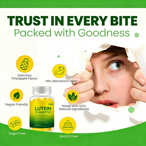 Suplementos de Gomitas Herbales con Zeaxantina, Luteína, Extracto de Arándano y Semilla de Uva, Veganos, Orgánicos y Naturales, para la Salud Ocular y la Visión en Adultos (OEM/ODM) - Product Image 4