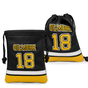 Sac d'accessoires de golf en cuir PU avec logo brodé personnalisé, fermeture à cordon, pour objets de valeur, prix d'usine, n°18 - Product Image 4