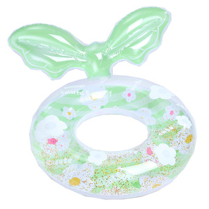 <b>Inflatable</b> Swimming Ring For Children Green Flower Pattern Pool <b>Float</b> Water Toy - Product Image 4