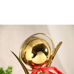 Trophée sphérique en métal 29cm 32cm 36cm 42cm gravé pour les récompenses scolaires, les arts du danse, les talents, le football et le basketball - Product Image 4