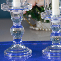 Candelabros Altos de Cristal K9 Transparente, Estilo DEXI Folk Art, Tamaños Personalizados, Centros de Mesa para Bodas, Decoración del Hogar, Regalo