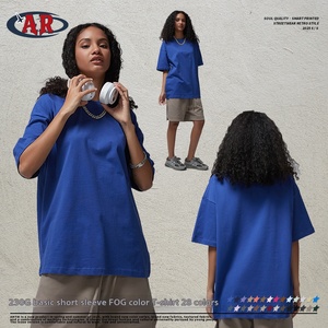 Camiseta de moda europea y americana para hombre 2026 al por mayor, 230G, de doble hilo, algodón puro, antipilling, estampada en serigrafía, manga corta - Product Image 3