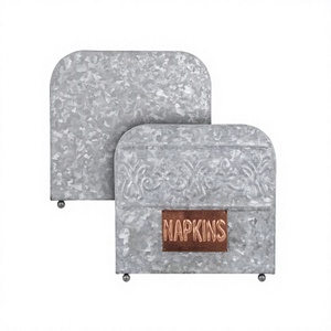 Set Of 2 Galvanized <b>Tissue</b> <b>Paper</b> Holder Greatest Quality Customized Size Napkin <b>Tissue</b> Holder For Sale - Product Image 1