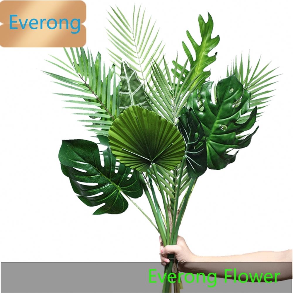 K-3112 искусственные листья пальмы для украшения сцены по самой низкой оптовой цене