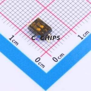 EP-02KS DIP Switch SMD-4P,4.1x5.4mm Switch Flat Toggle, Groove Type Single Pole Single Throw 2 1.27mm - Product Image 1