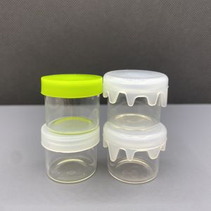 Frascos de concentrado de vidrio de borosilicato alto de 6ml con tapas de silicona de plástico Diseño de lados rectos sin cuello - Product Image 2