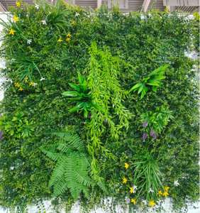 Conception personnalisée <span class=keywords><strong>en</strong></span> plastique Choisissez l'herbe et la fleur Panneau mural <span class=keywords><strong>en</strong></span> fausse plante sur mesure Enrouler le mur de fleurs - Product Image 6