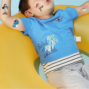 Lindas Pegatinas de Tatuajes Temporales con Caras de Dibujos Animados, Recuerdos para Fiestas Infantiles con Diseños de Papel de Pirata, Dinosaurio, Sirena, Tiburón y Coche - Product Image 3