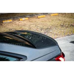 สำหรับ Audi A6 C8 ปี 2019 2020 2021 2022 ชุดแต่งสปอยเลอร์หลัง ABS สีดำเงาหรือลายคาร์บอนไฟเบอร์ - Product Image 6