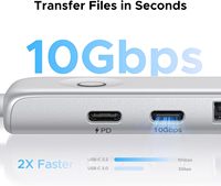 UGREEN Hub USB C 5 en 1 Revodok, Hub Tipo C Portátil con Carga PD de 100W, HD-MI 4K 60Hz, Puertos de Datos USB 3.2 de 10Gbps para MacBook y iPad