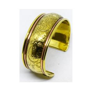 Vintage 1990 Chicago Victorian Muslim Chunky Gold <b>Bangle</b> Oval Cuff vibrant Holi <b>copper</b> <b>bangle</b> Jewelry Gift for Sister - Product Image 6
