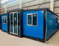 Maison conteneur préfabriquée extensible de 20 pieds avec décoration intérieure complète pour utilisation en camp de travailleurs