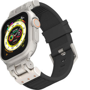 สายนาฬิกาซิลิโคนขายส่งจากโรงงานสำหรับ Apple Watch Ultra 49 มม. SE 44 มม. S 11 42 มม. 46 มม. สายนาฬิกาแบบสปอร์ตหน้าปัดใหญ่ - Product Image 1