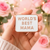 Badges métalliques personnalisés en gros, cadeaux promotionnels, ensemble de pin's de revers roses mignons, pin's en émail dur et souple avec lettres, pin's de revers 'Mama' pour cadeau de fête des Mères